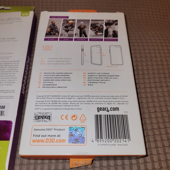 Gear4 D3O Piccadilly Case & PureGear Screen Protector for iPhone 7 Plus - Picture 4 of 6